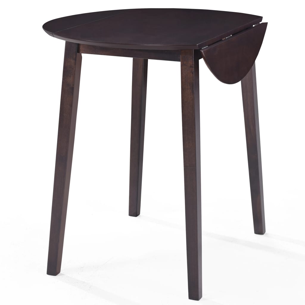 vidaXL Barový stůl a židle sada 5 kusů z masivního dřeva tmavě hnědá