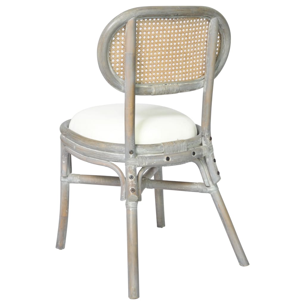 vidaXL Jídelní židle 4 ks šedé plátno