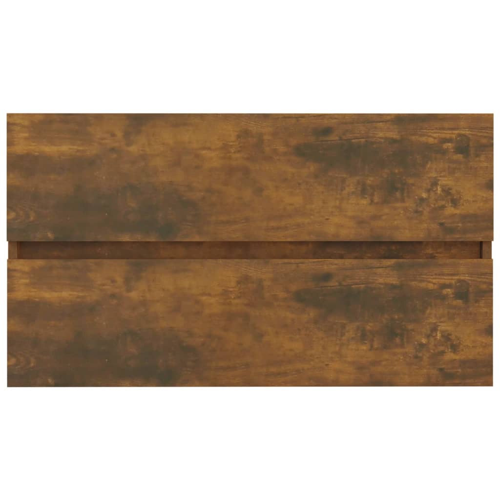vidaXL Umyvadlová skříňka kouřový dub 80x38,5x45 cm kompozitní dřevo