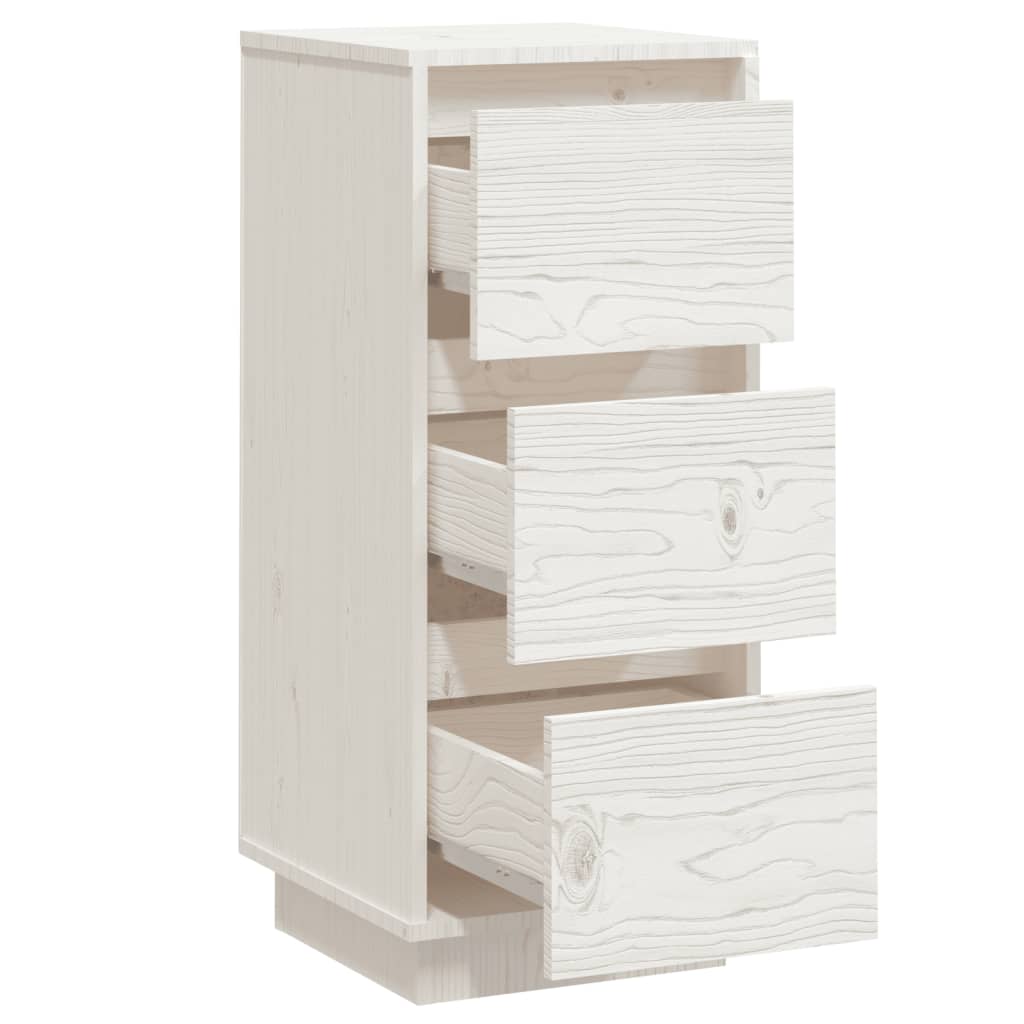 vidaXL Příborníky 2 ks bílé 32 x 34 x 75 cm masivní borové dřevo