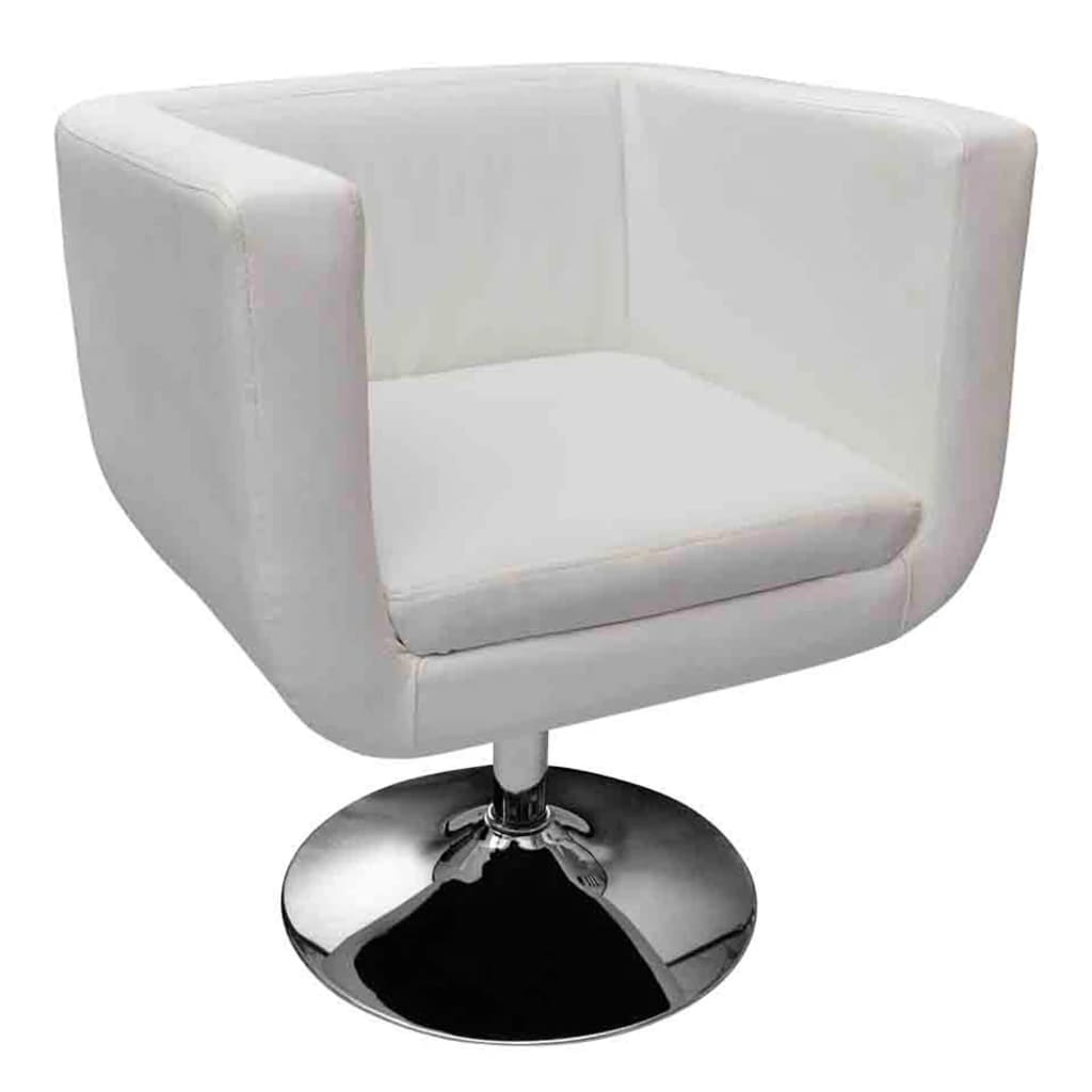 vidaXL Barové židle 2 ks bílé umělá kůže