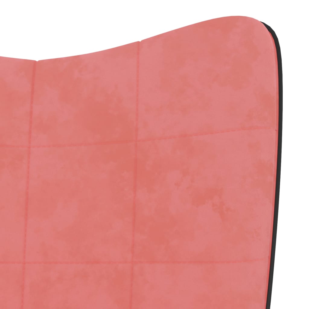 vidaXL Relaxační křeslo růžové samet a PVC