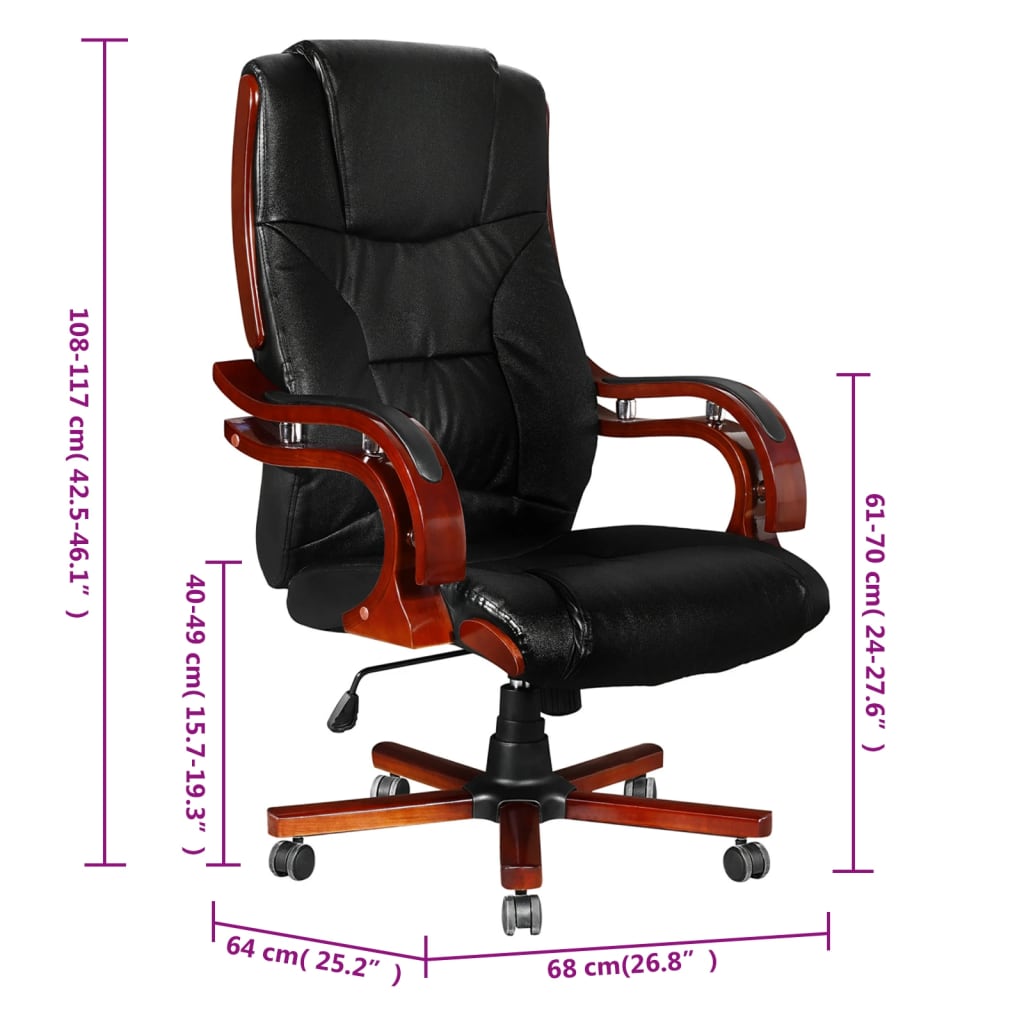 Kožená manažerská židle s vysokou opěrkou zad
