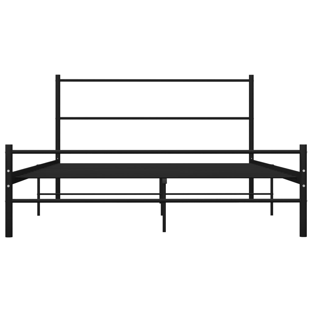 vidaXL Rám postele černý kovový 160 x 200 cm