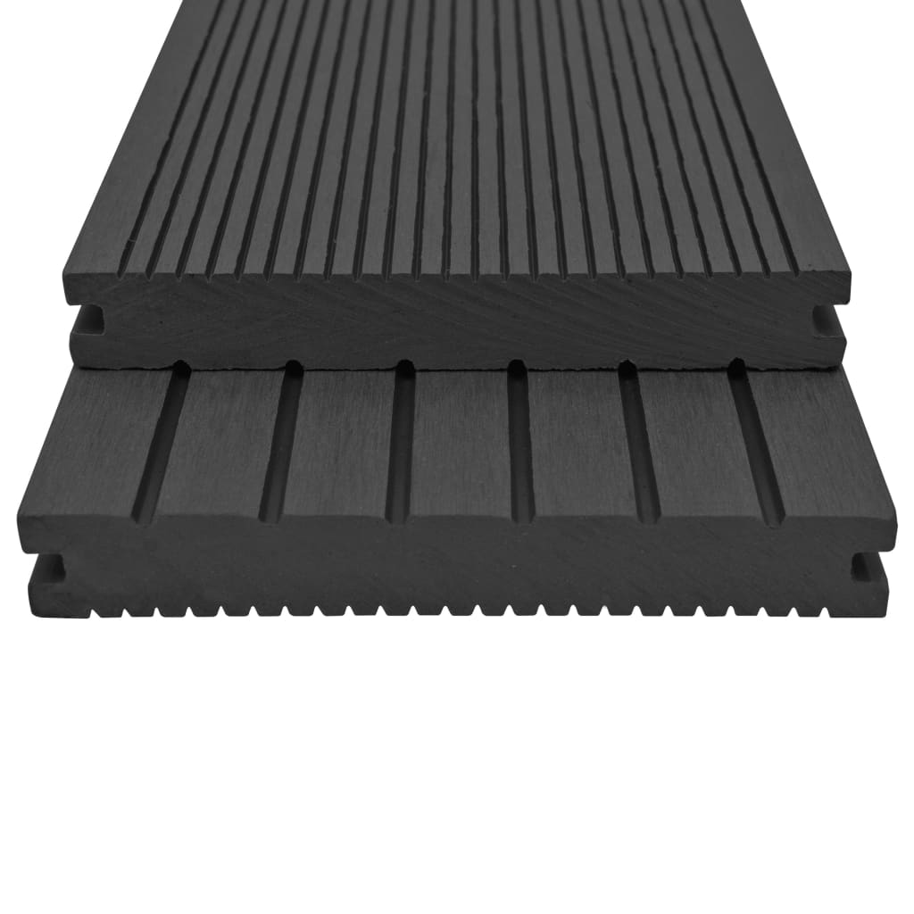 vidaXL WPC plná terasová prkna a příslušenství 20 m² 2,2 m černá