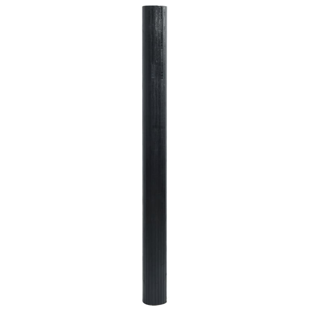 vidaXL Koberec obdélníkový černý 100 x 300 cm bambus