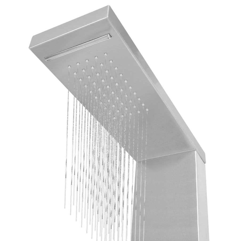 vidaXL Sprchový panel set z nerezové oceli s čtvercovým designem