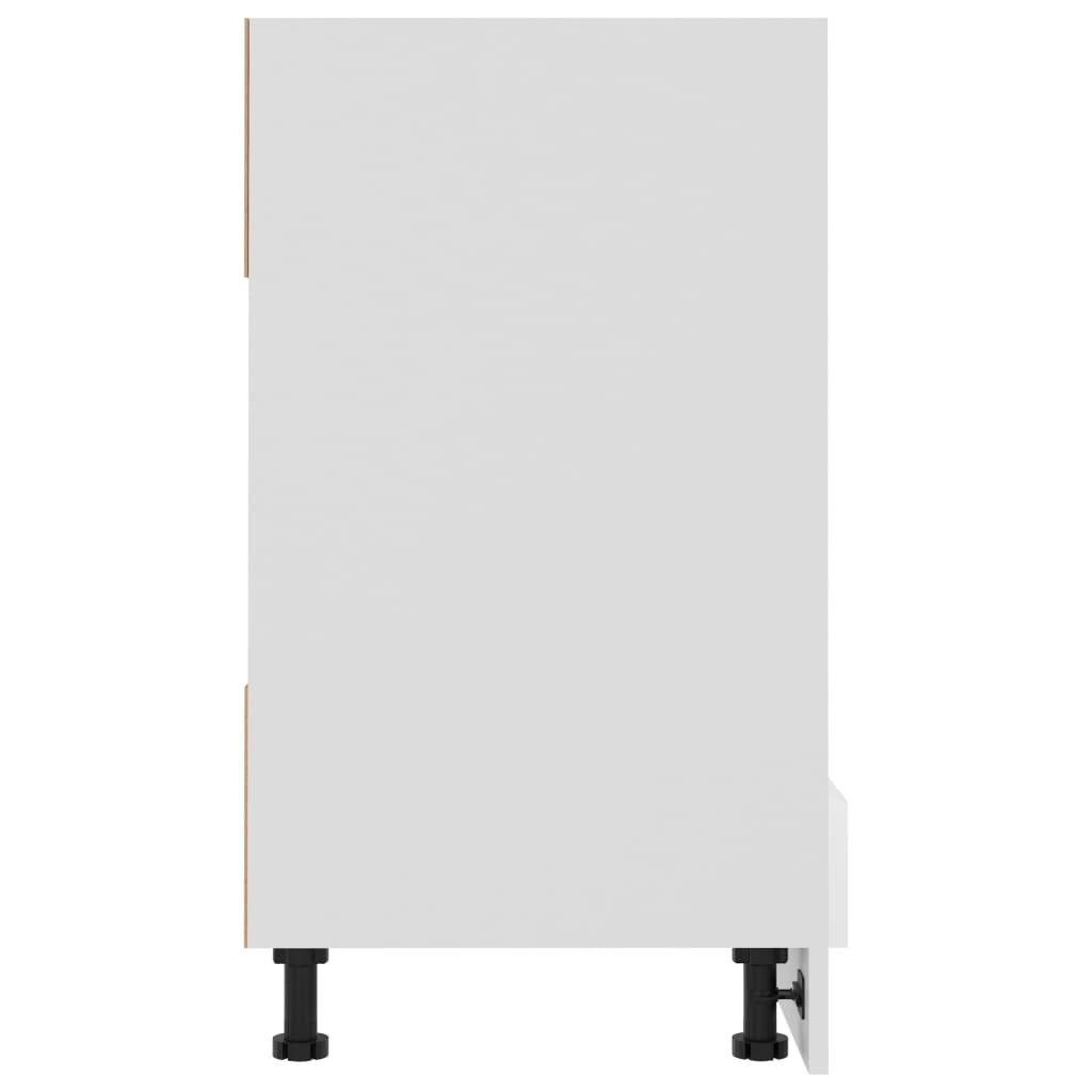 vidaXL Skříňka na troubu bílá vysoký lesk 60x46x81,5 cm dřevotříska