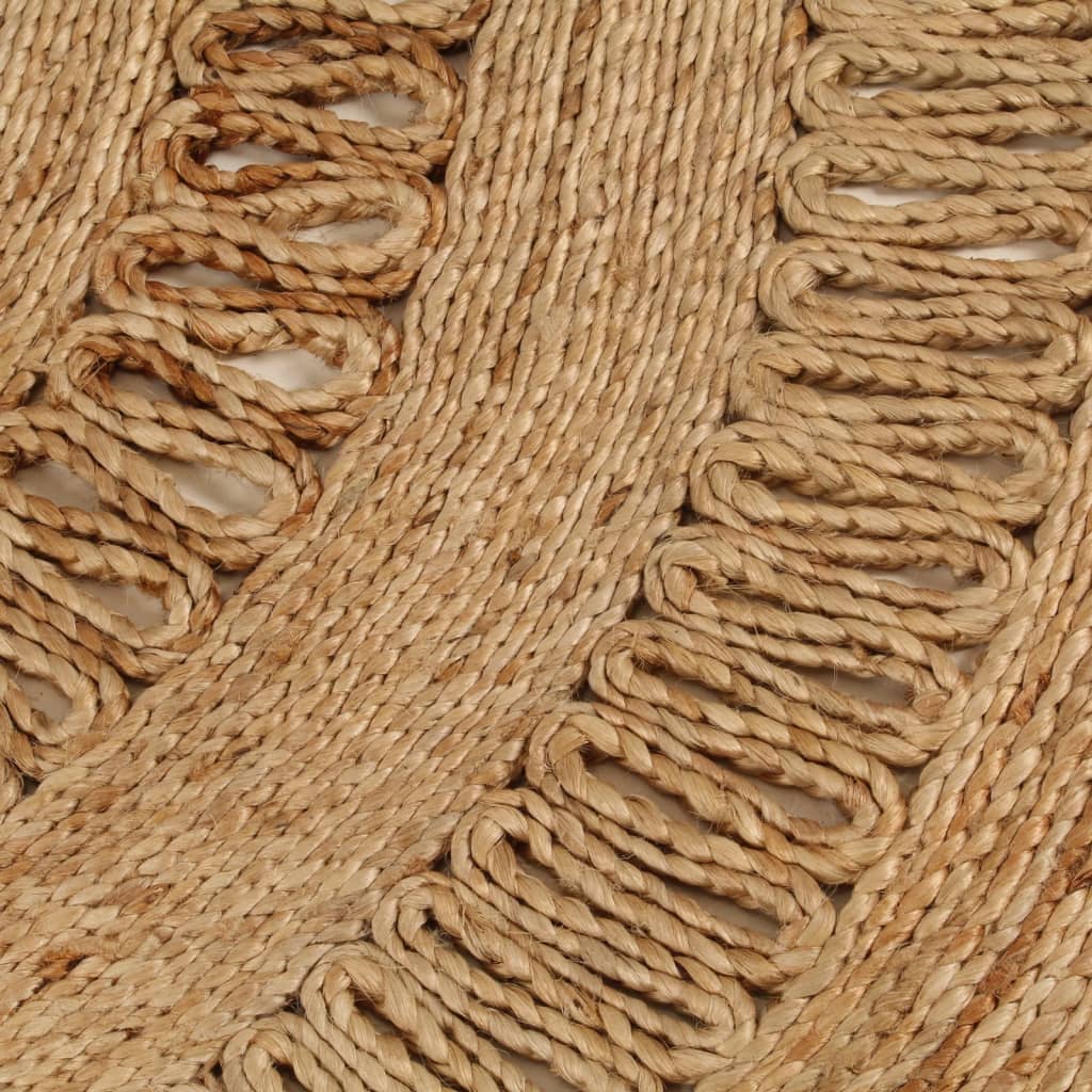 vidaXL Kusový koberec ručně pletený juta 90 cm kulatý