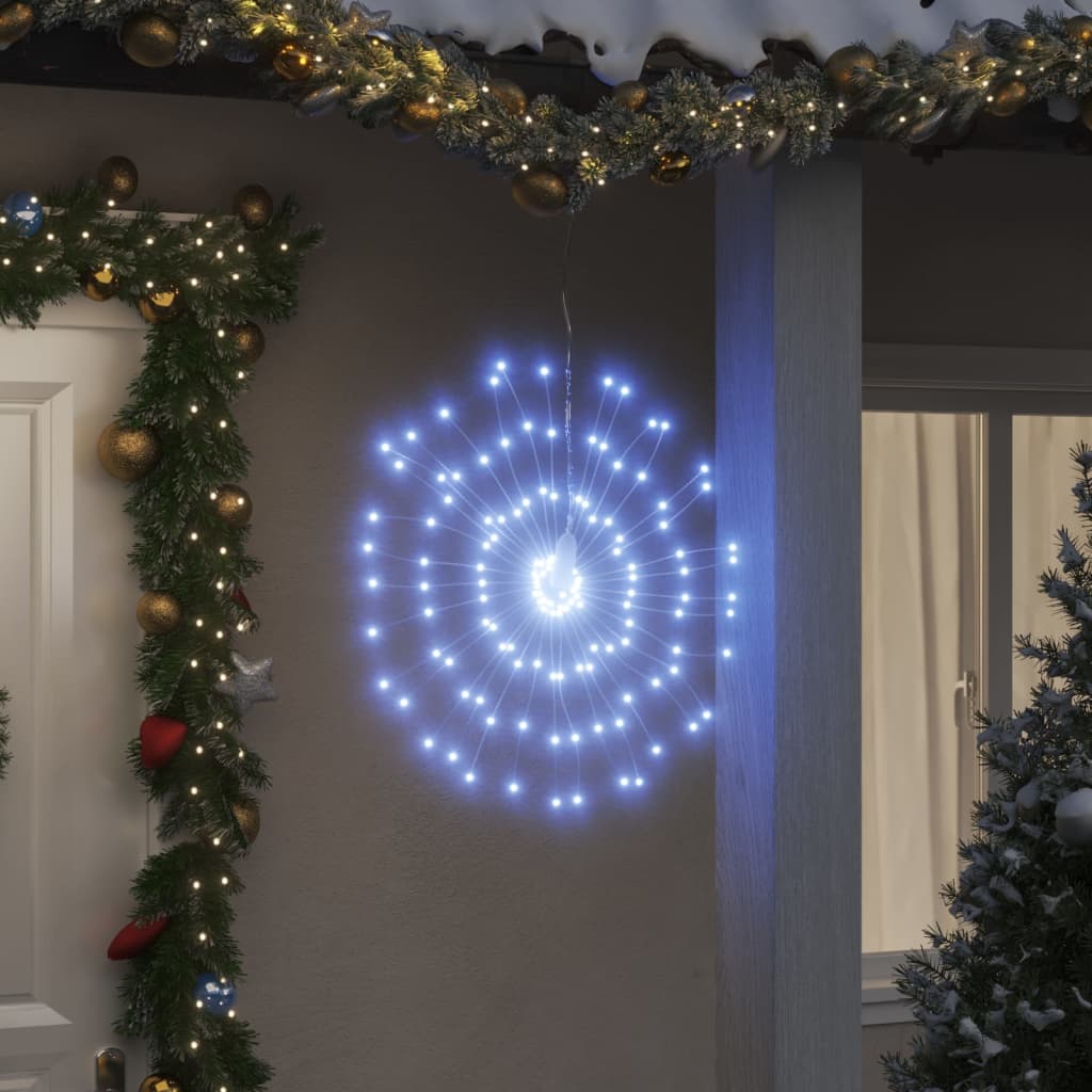 vidaXL Vánoční hvězdicová světla 2ks 140 studeně bílých LED diod 17 cm
