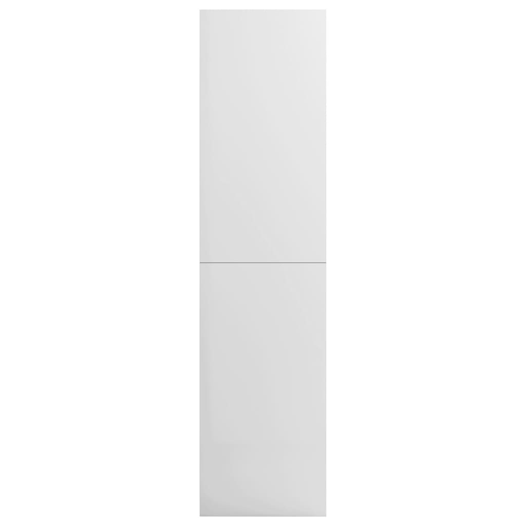 vidaXL Šatní skříň bílá s vysokým leskem 100 x 50 x 200 cm dřevotříska