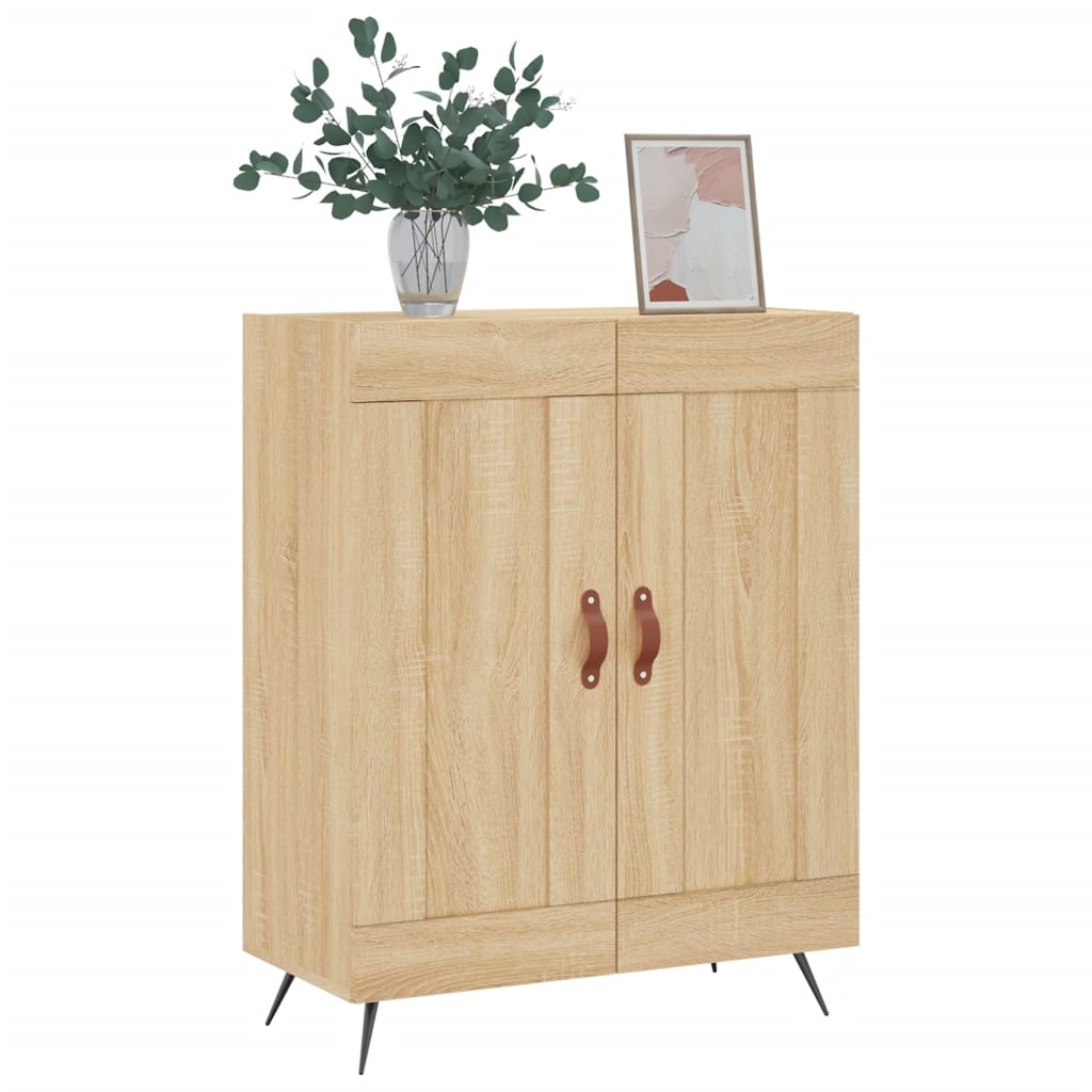 2 Armoires Murales VidaXL Chêne Sonoma 69,5x34x90 Cm - Vitrines Flottantes, Rangement Salon Chambre