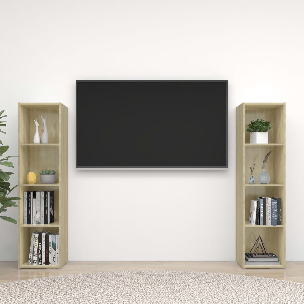 vidaXL TV skříňky 2 ks dub sonoma 142,5 x 35 x 36,5 cm dřevotříska