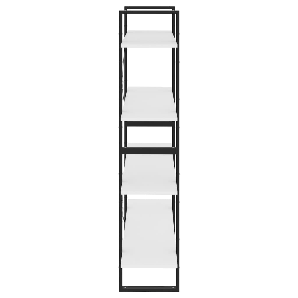 vidaXL Knihovna se 4 policemi bílá 100 x 30 x 140 cm dřevotříska