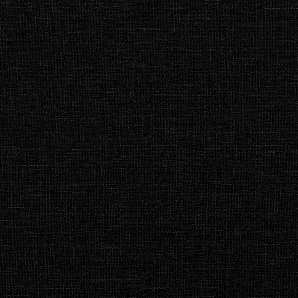 vidaXL Rám postele s čelem černý 200x200 cm textil