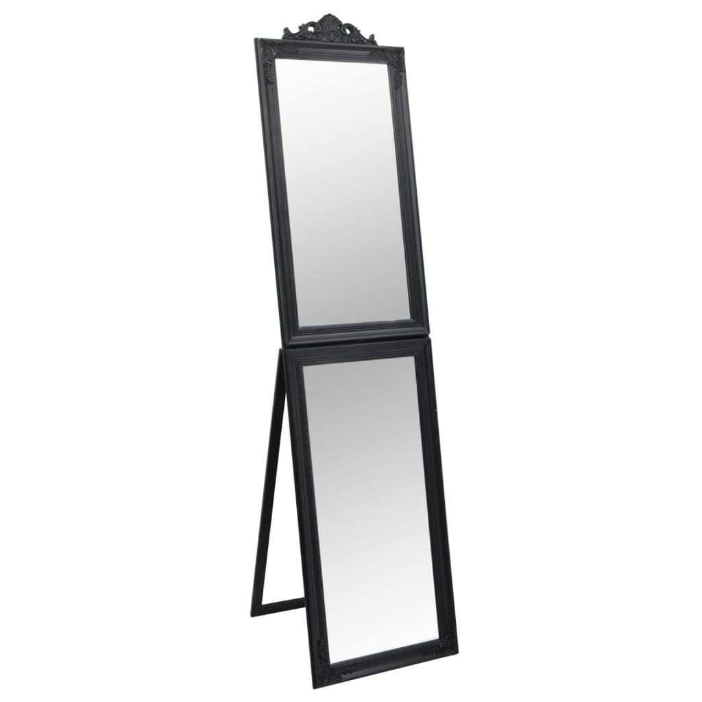 vidaXL Volně stojící zrcadlo černé 40 x 160 cm