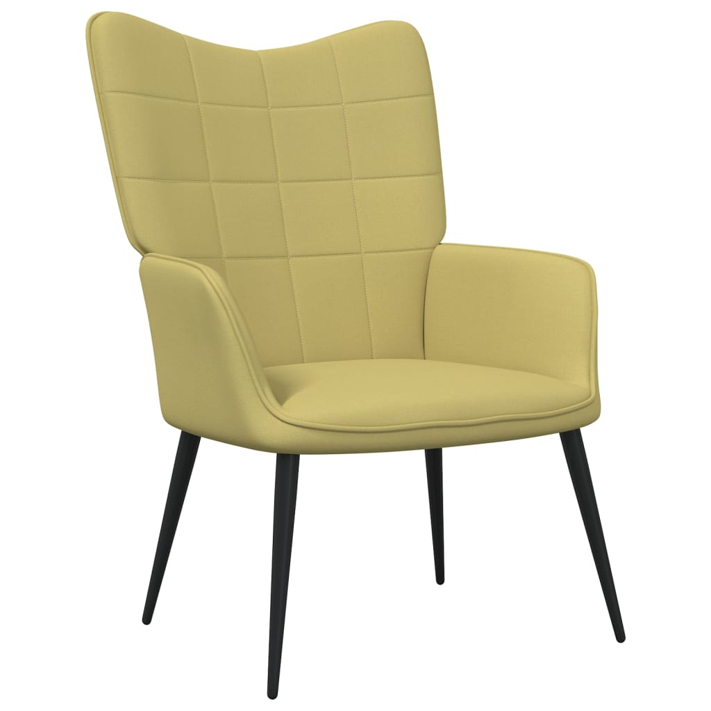 vidaXL Relaxační židle zelená textil