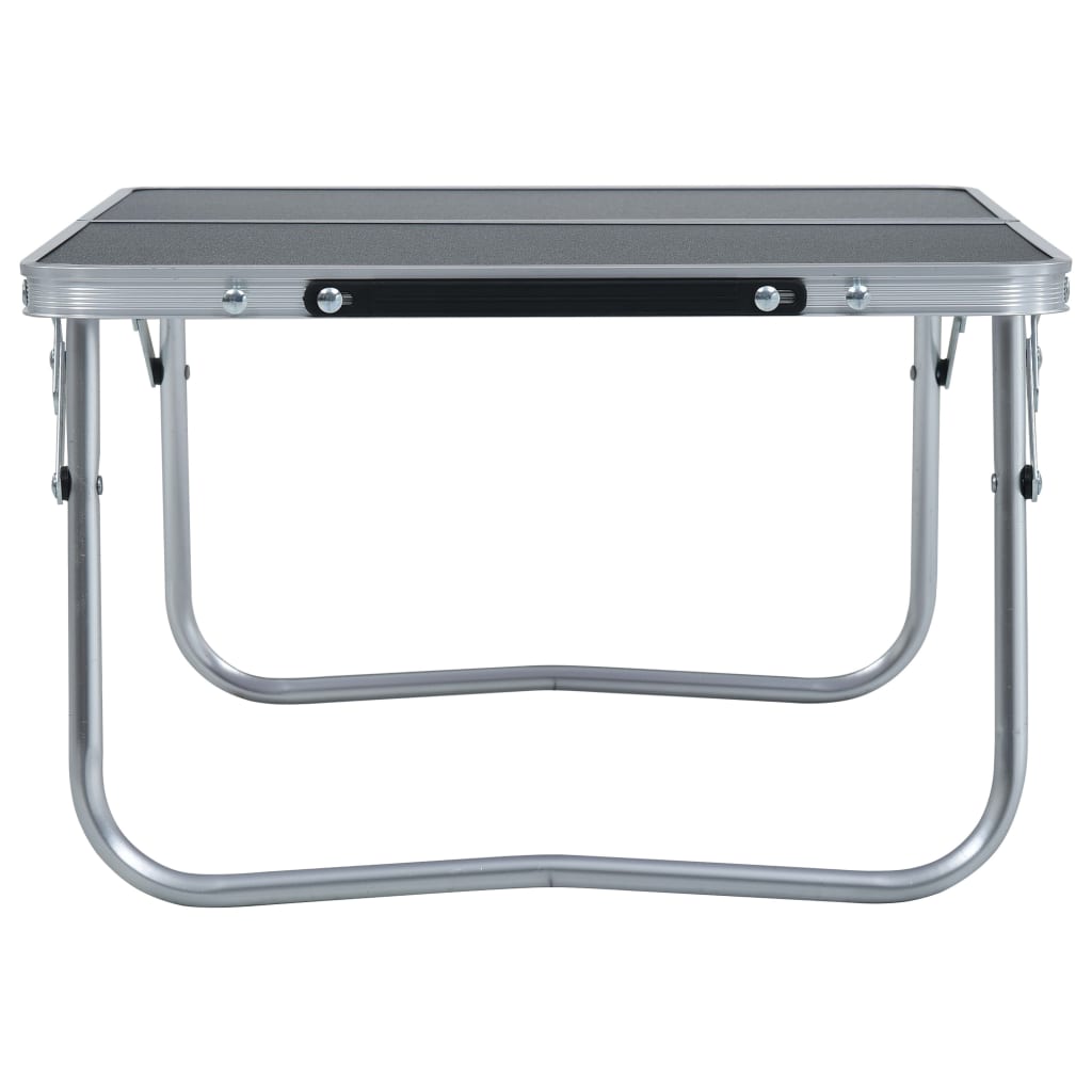vidaXL Skládací kempingový stůl šedý hliník 60 x 40 cm