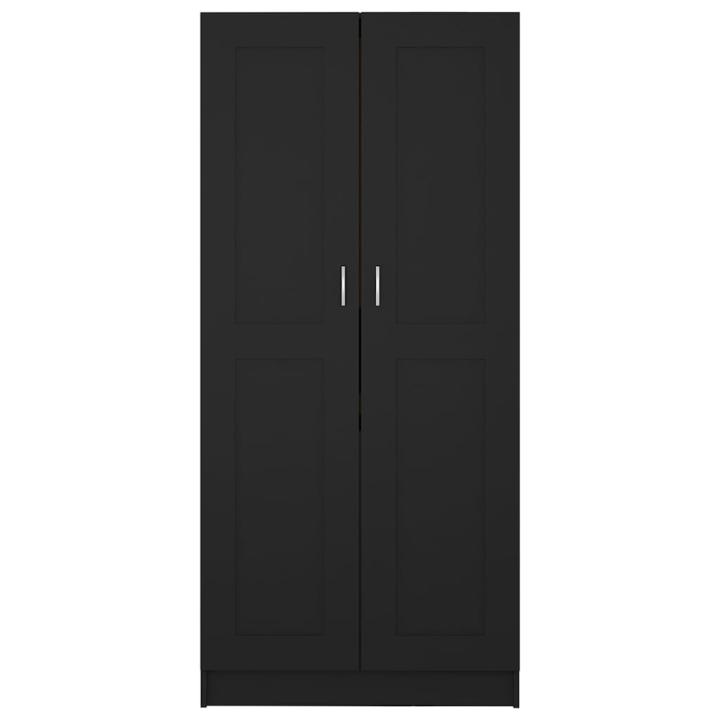 vidaXL Šatní skříň černá 82,5 x 51,5 x 180 cm dřevotříska