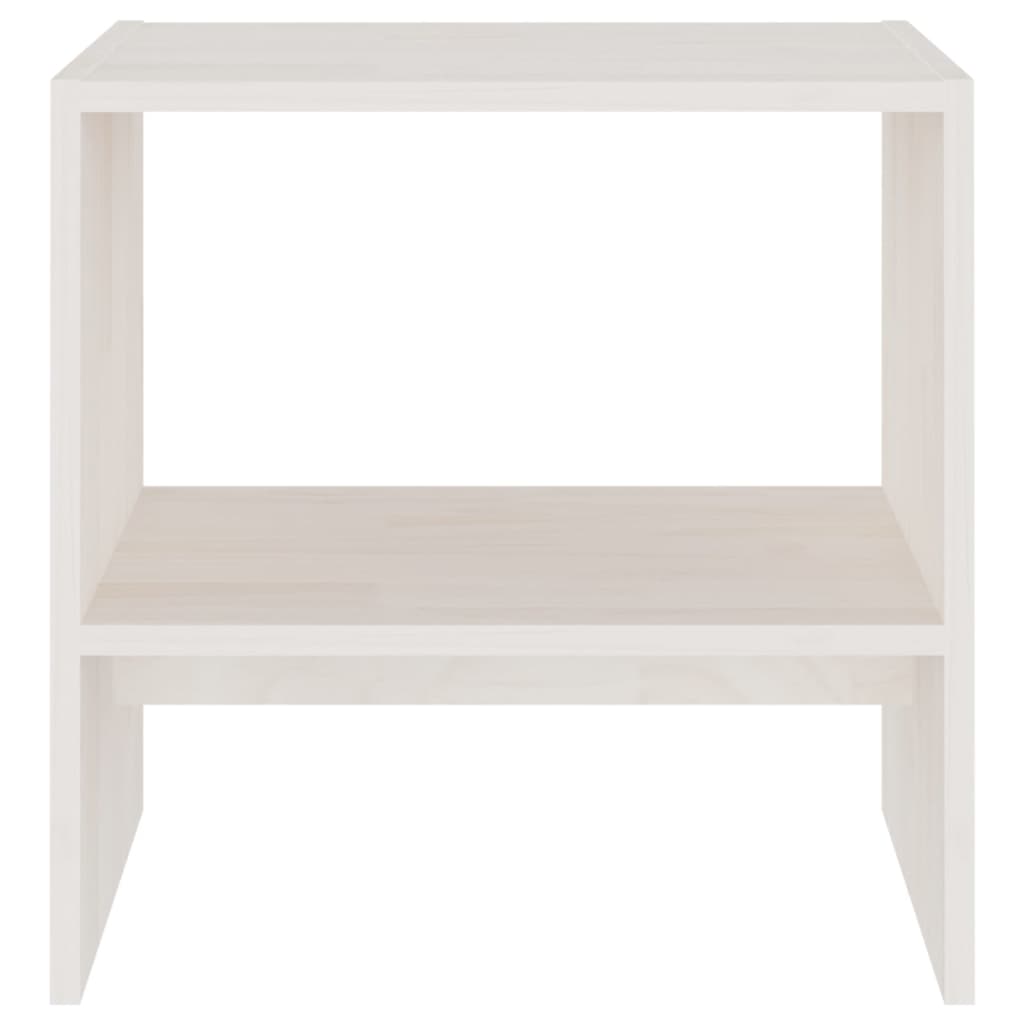 vidaXL Noční stolek bílý 40 x 30,5 x 40 cm masivní borové dřevo