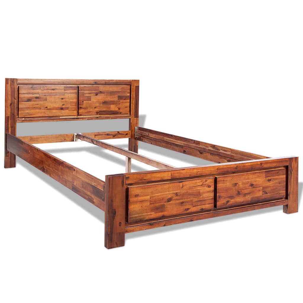 vidaXL Rám postele hnědý masivní akáciové dřevo velikost king
