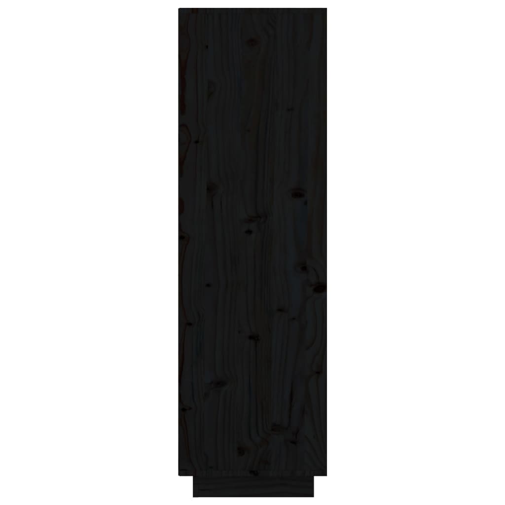vidaXL Komoda černá 74 x 35 x 117 cm masivní borové dřevo
