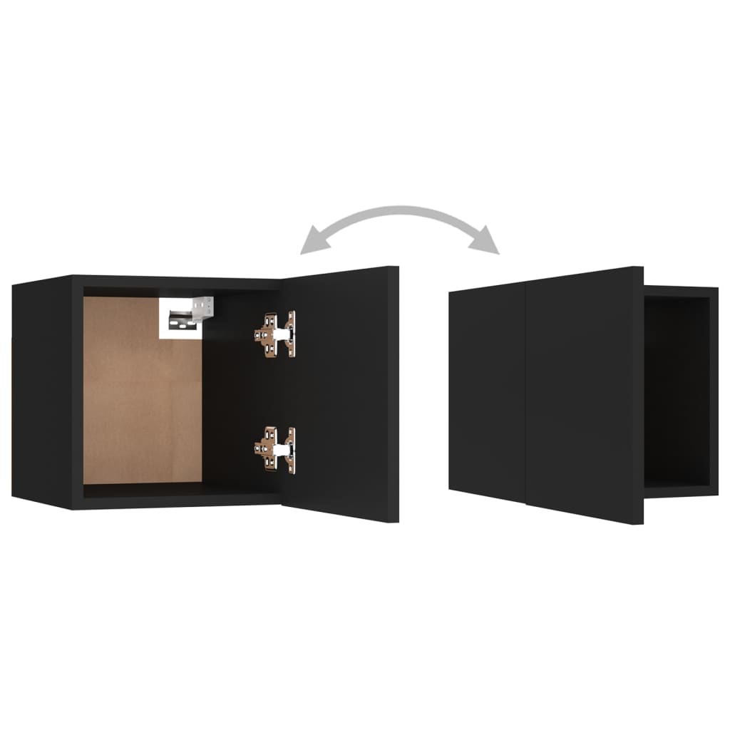 vidaXL 6dílný set TV skříněk černý kompozitní dřevo