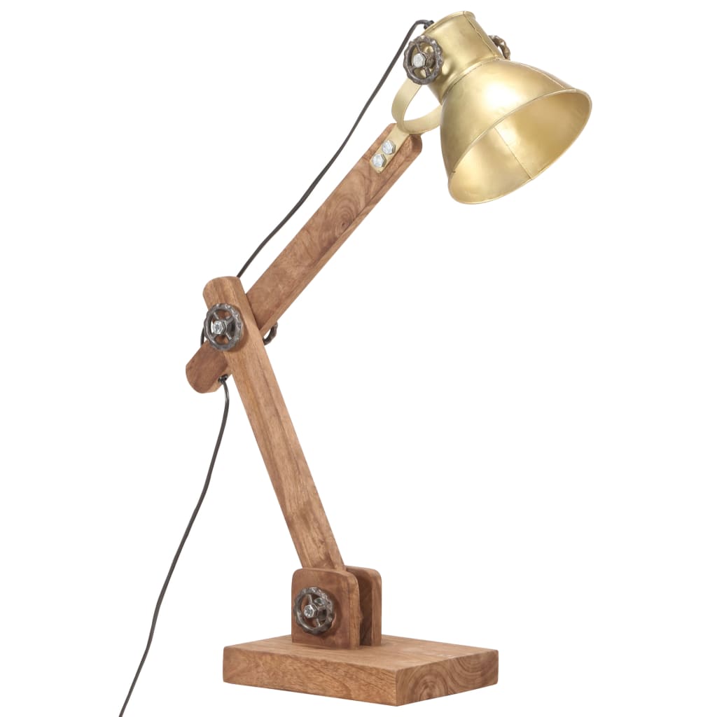 vidaXL Industriální stolní lampa mosazná kulatá 58 x 18 x 90 cm E27