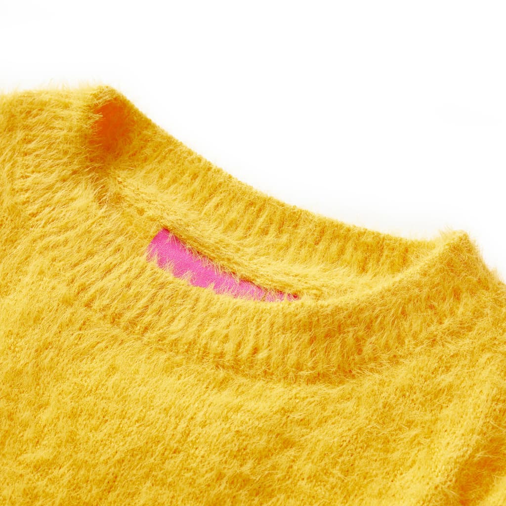 Dětský svetr pletený tmavě okrový 92