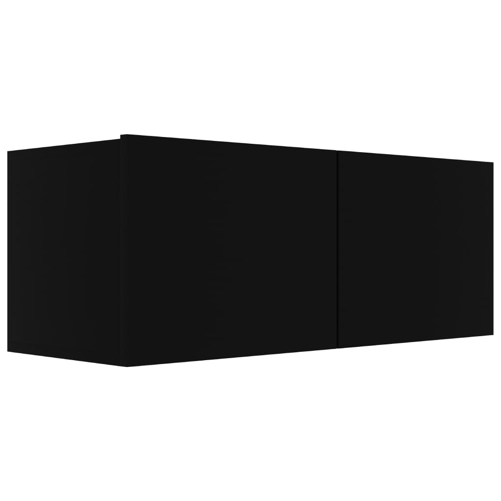 vidaXL 2dílný set TV skříněk černý dřevotříska