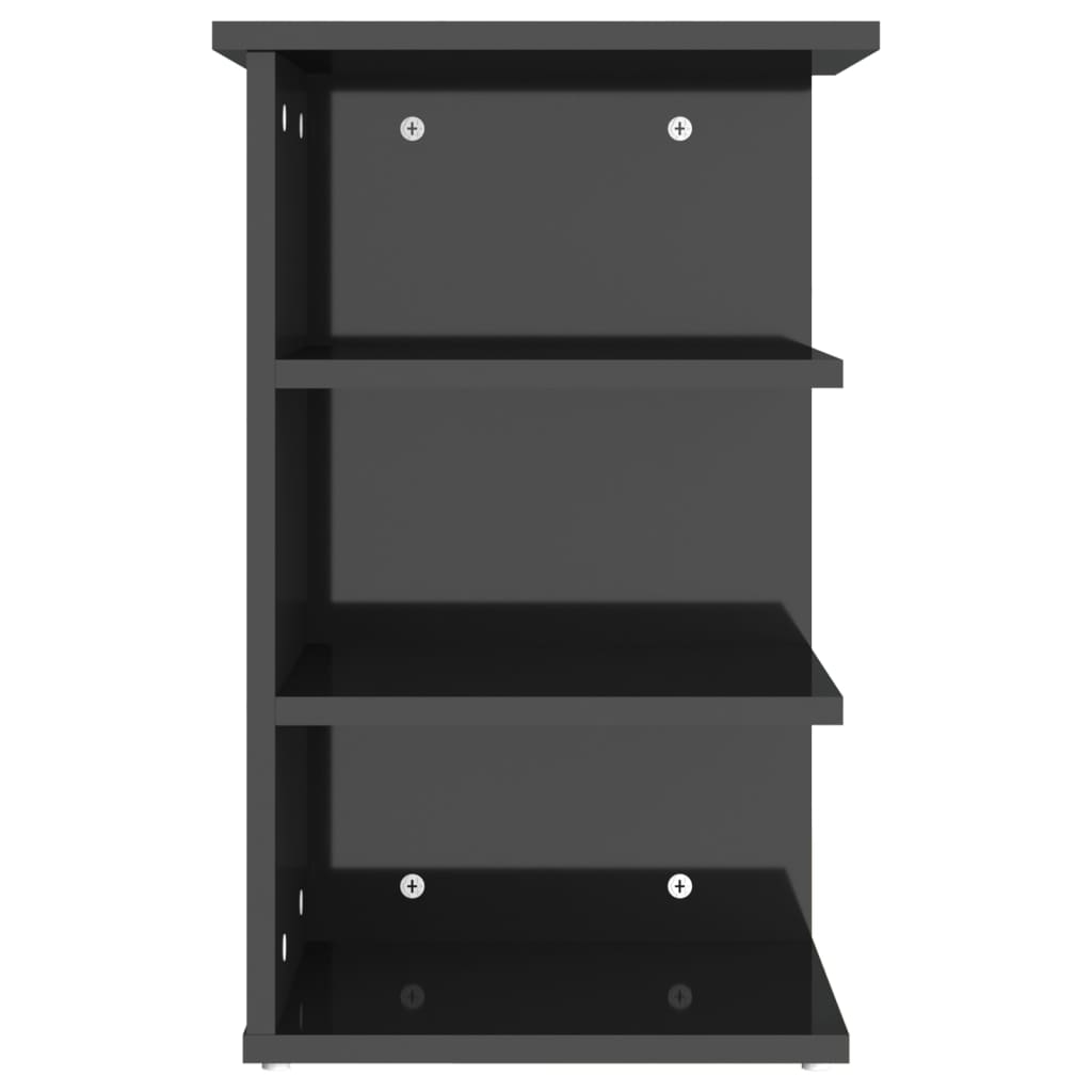 vidaXL Odkládací skříňka černá s vysokým leskem 35x35x55cm dřevotříska