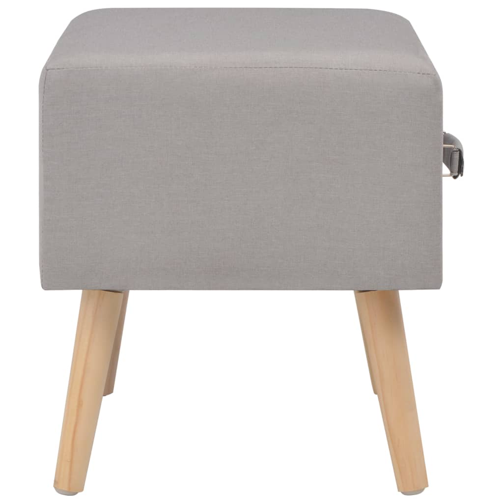 vidaXL Noční stolek šedý 40 x 35 x 40 cm textil