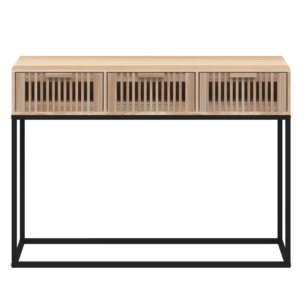 vidaXL Konzolový stolek 105 x 30 x 75 cm kompozitní dřevo a železo