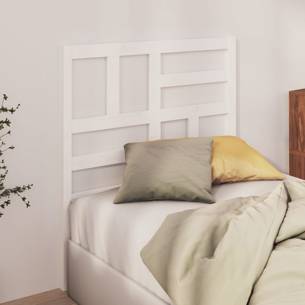 vidaXL Čelo postele bílé 81 x 4 x 104 cm masivní borovice