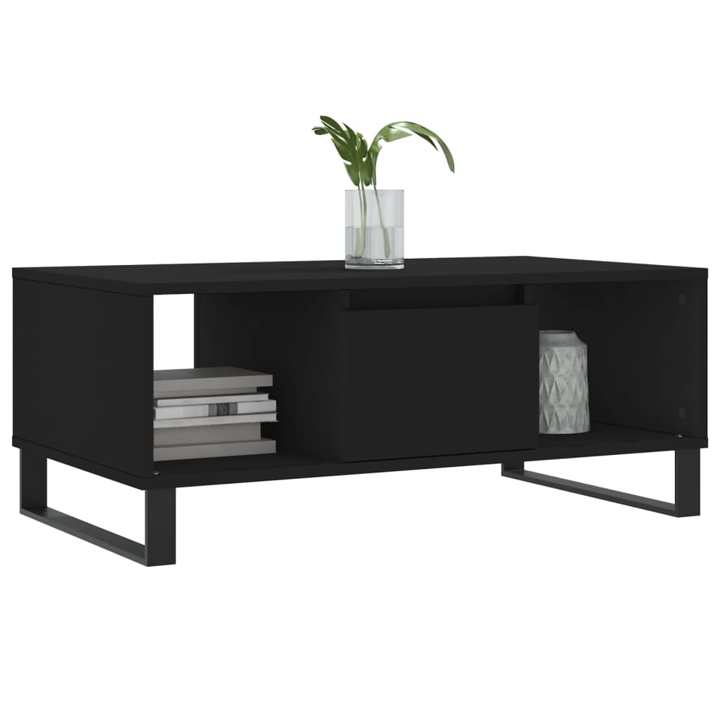 vidaXL Konferenční stolek černý 90x50x36,5 cm kompozitní dřevo