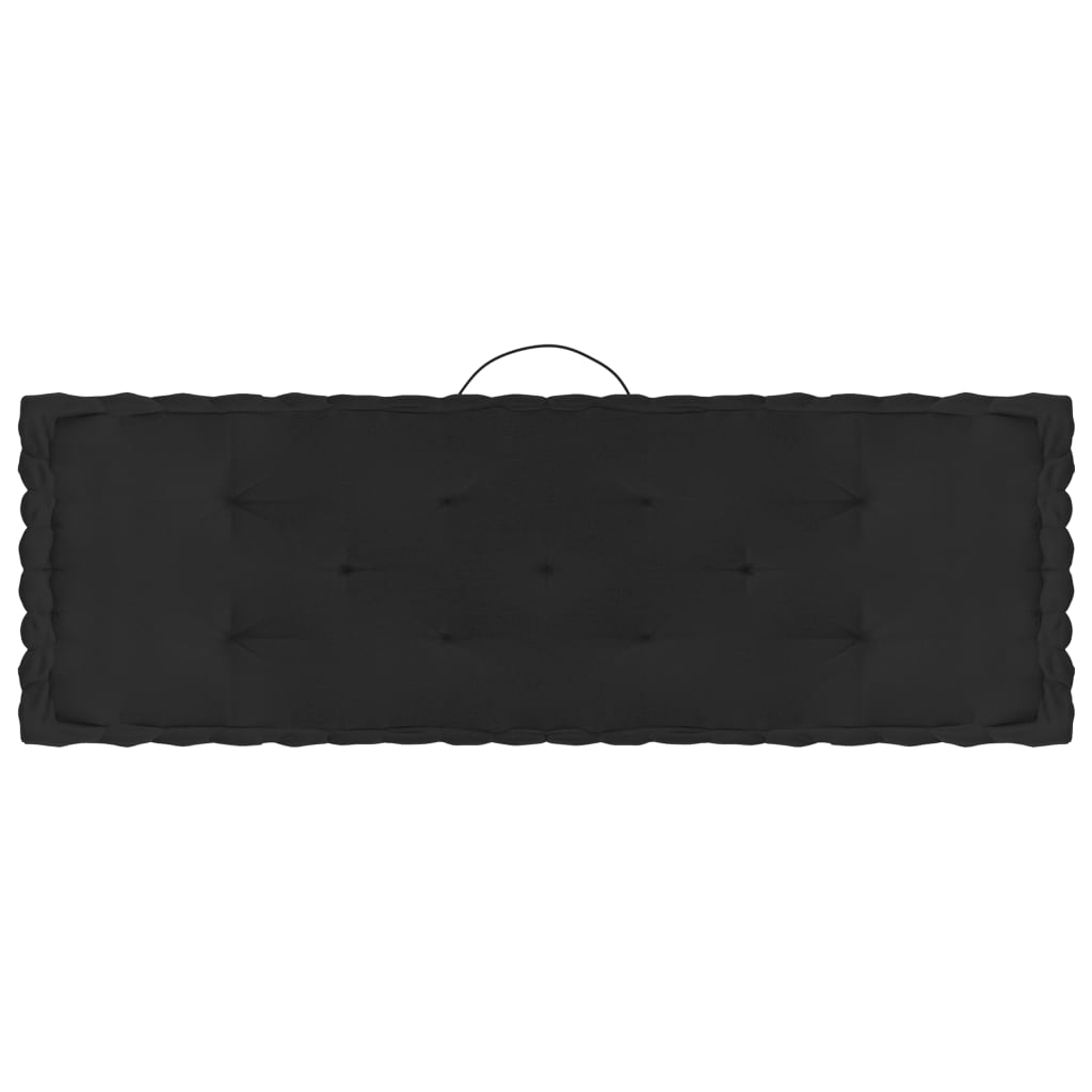 vidaXL Podušky na nábytek z palet 4 ks bavlna černé