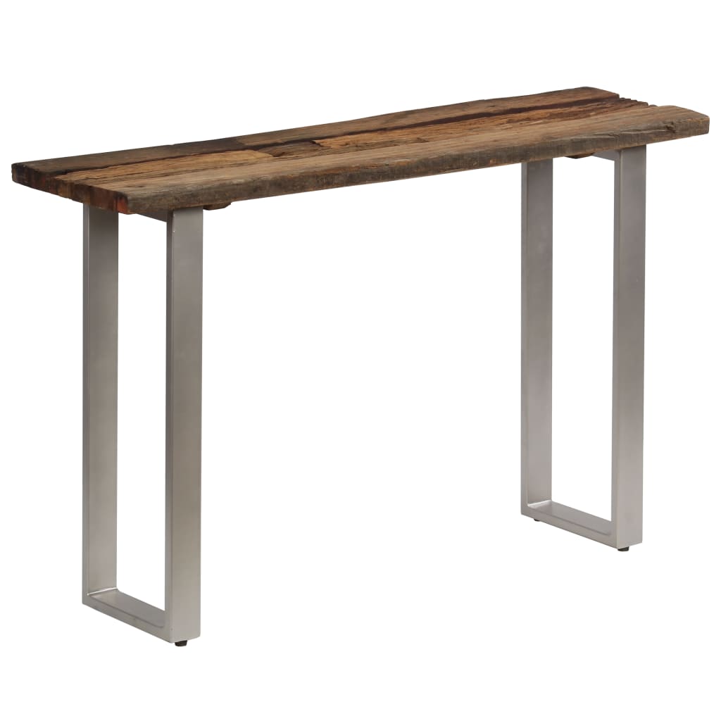 vidaXL Konzolový stolek recyklované dřevo a ocel 120 x 35 x 76 cm