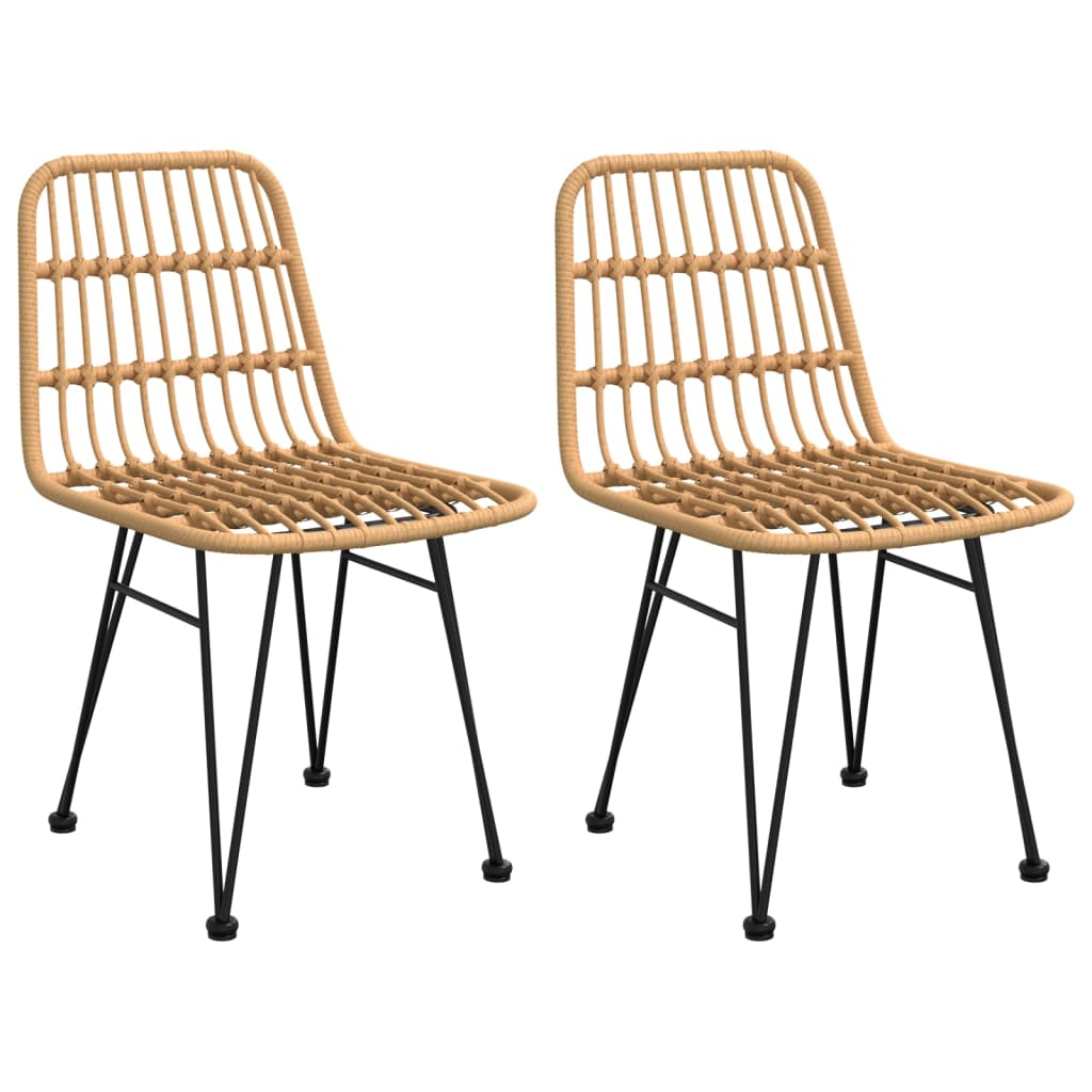 vidaXL Zahradní židle 2 ks 48 x 62 x 84 cm PE ratan