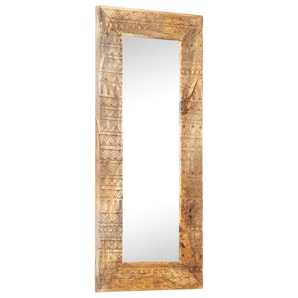 vidaXL Ručně vyřezávané zrcadlo 110 x 50 x 11 cm masivní mangovník