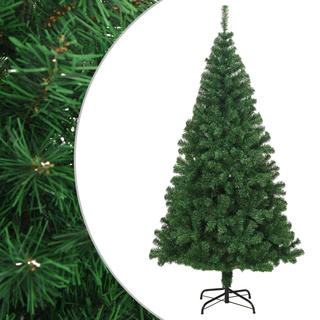 vidaXL Umělý vánoční stromek s hustými větvemi zelený 210 cm PVC