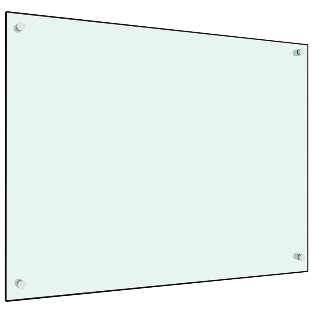 vidaXL Kuchyňský panel bílý 80 x 60 cm tvrzené sklo