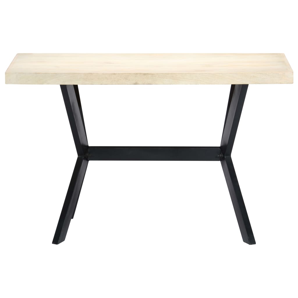 vidaXL Jídelní stůl bílý 120 x 60 x 75 cm masivní mangovníkové dřevo