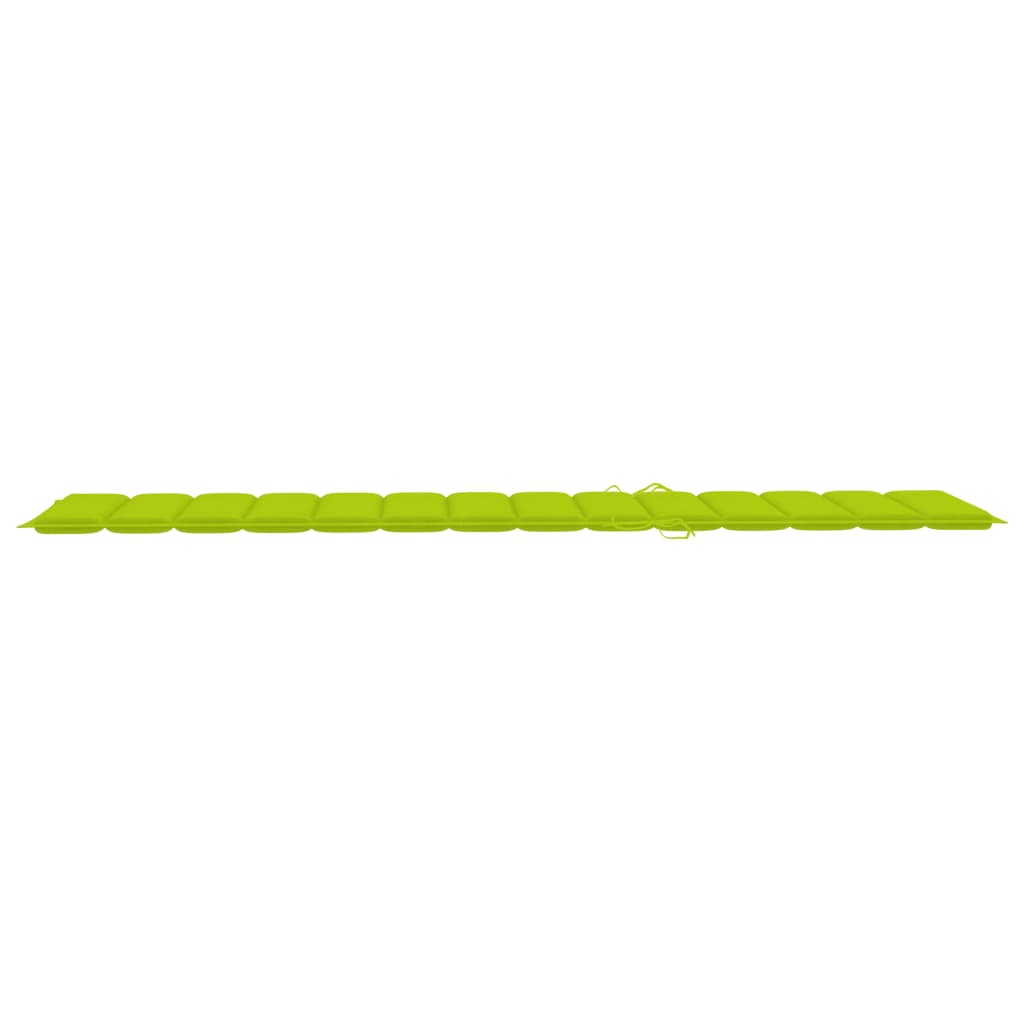 vidaXL Zahradní lehátka 2 ks s jasně zelenou poduškou masivní teak