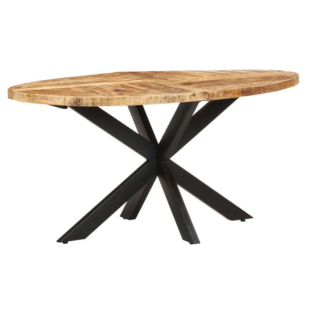 vidaXL Jídelní stůl 160 x 90 x 75 cm hrubé mangovníkové dřevo
