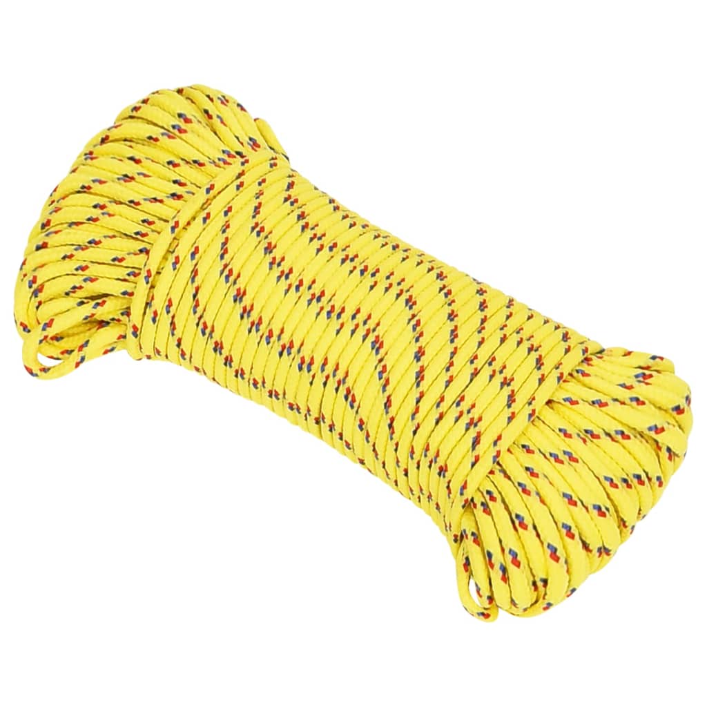 vidaXL Lodní lano žluté 3 mm 500 m polypropylen