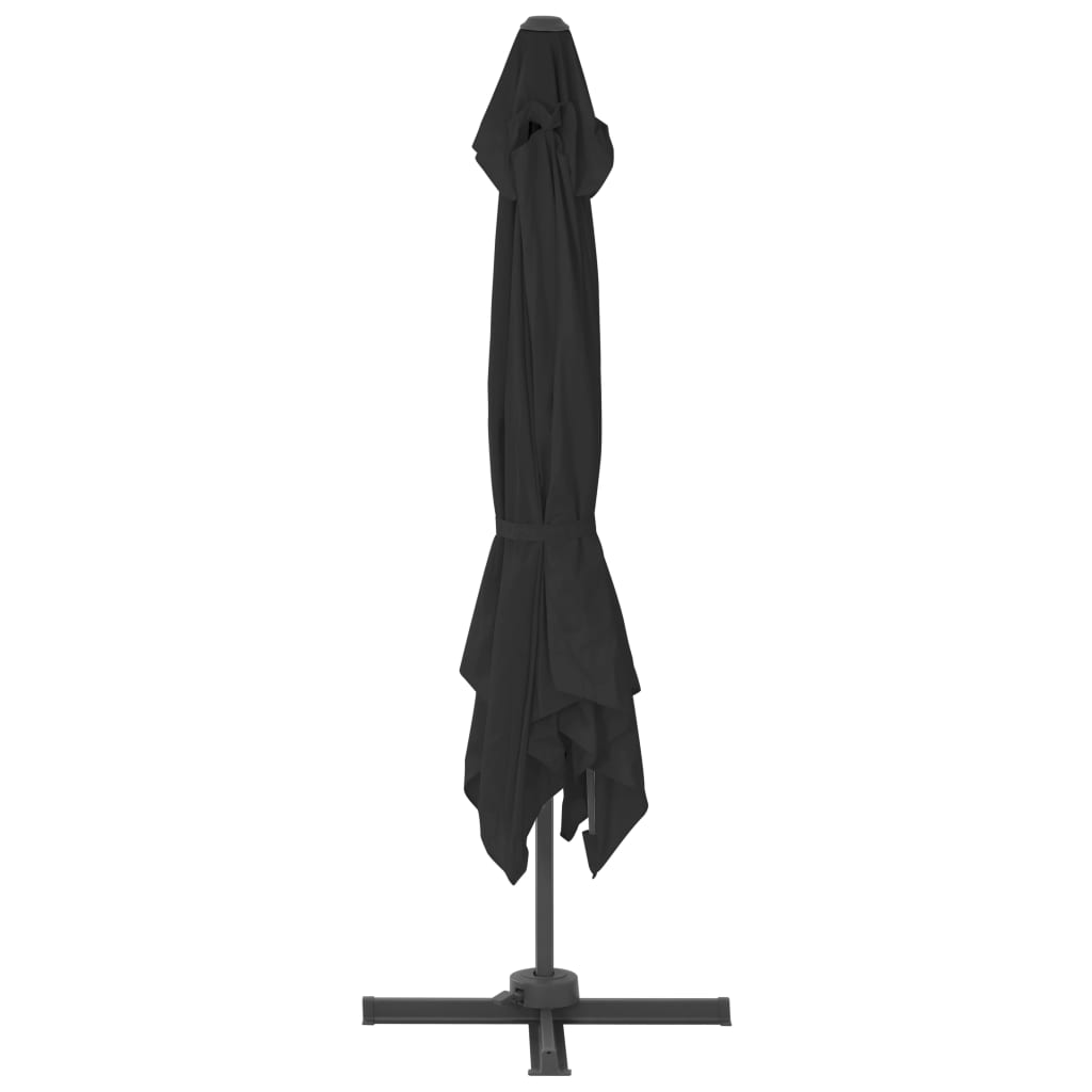 vidaXL Konzolový slunečník s hliníkovou tyčí 3 x 3 m černý