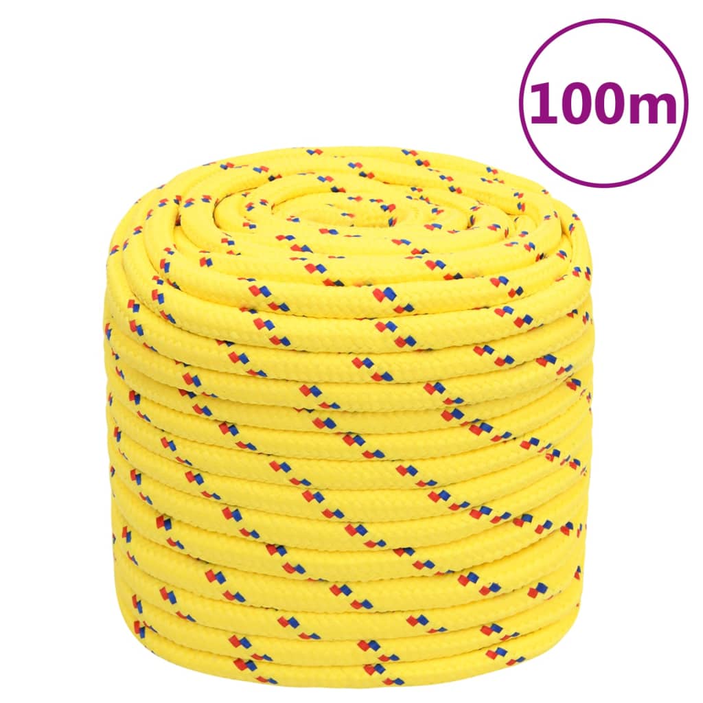 vidaXL Lodní lano žluté 16 mm 100 m polypropylen
