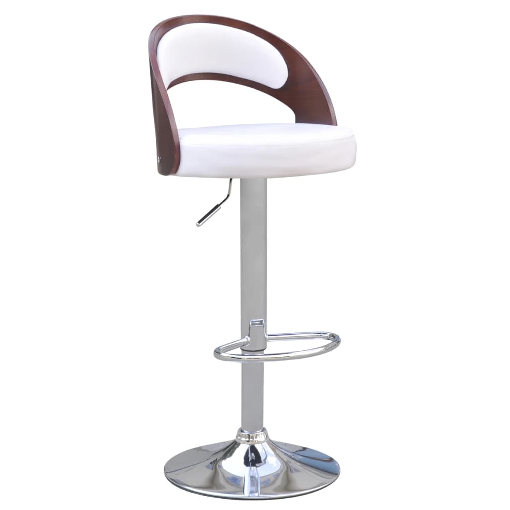 vidaXL Barové židle 2 ks rám z ohýbaného dřeva umělá kůže