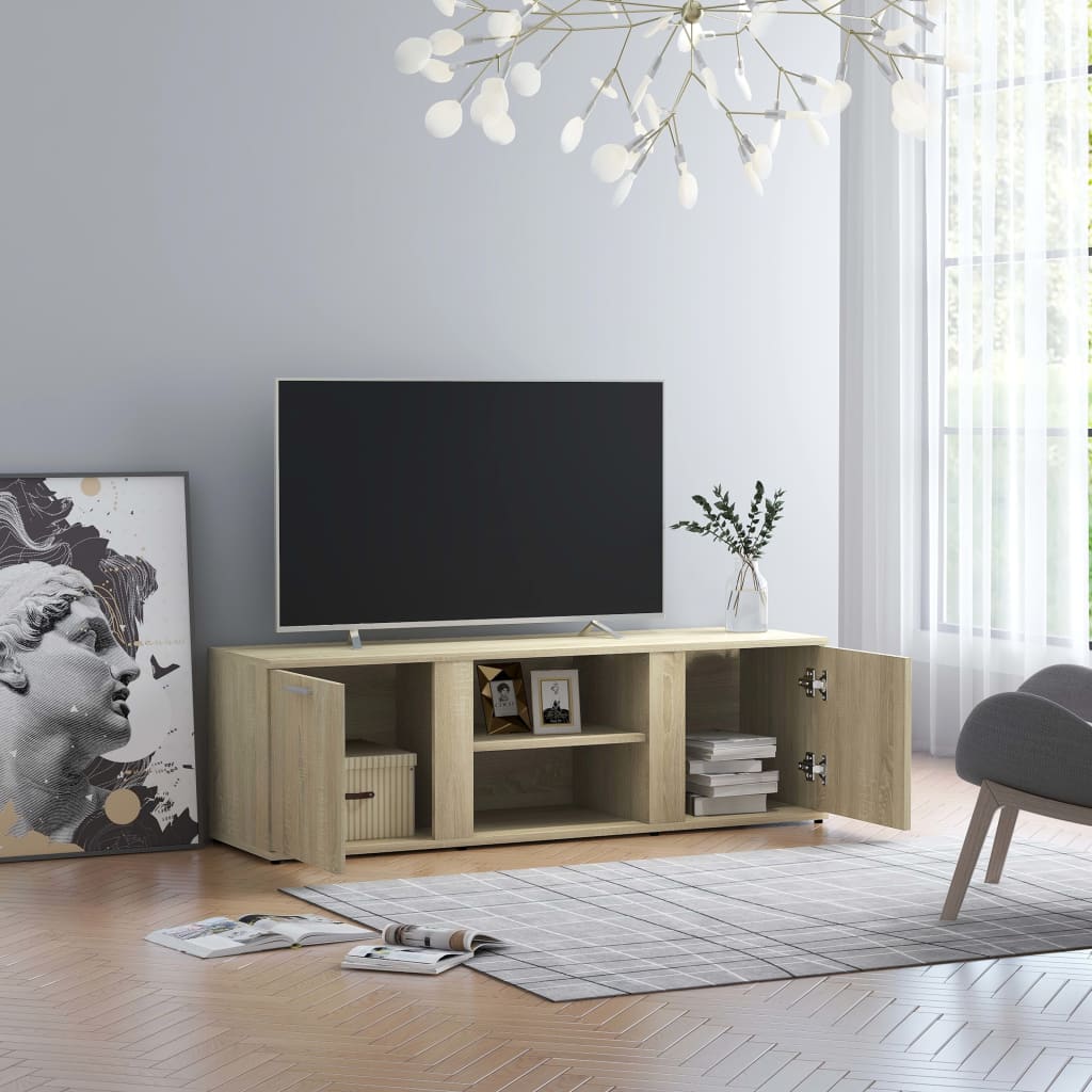 vidaXL TV stolek dub sonoma 120 x 34 x 37 cm dřevotříska