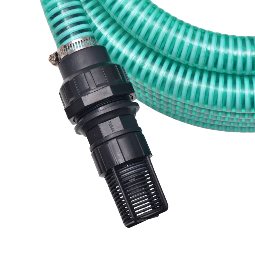 vidaXL Sací hadice s konektory 4 m 22 mm zelená